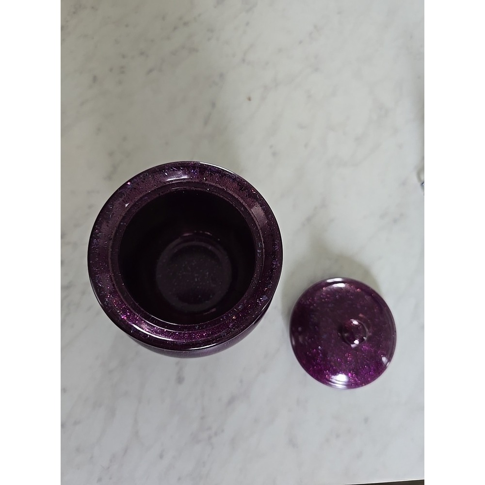 Handmade Resin Decorative Jar Purple Sparkle Decoration Gift Candy Trinkets 610 - Picture 5 of 7